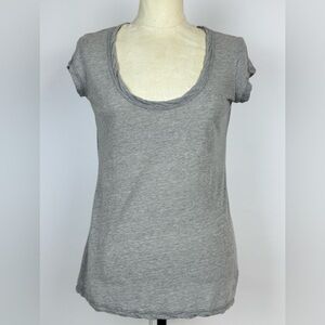 James Perse Heather Gray Scoop Neck Tee